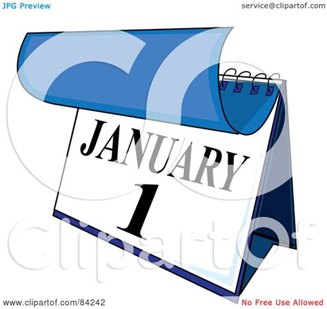 Royalty Free Rf Clipart Illustration Of A Blue And White Desk
