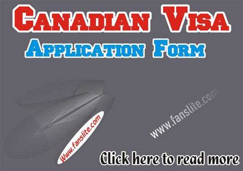 Latest Canadian Visa Update Canadian Visa Application Form Download