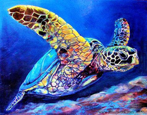 Sea Turtle Milton Turtle Canvas Art By Jen Callahan By Jenartwork 190