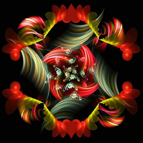 Passionate Love Bouquet Abstract Digital Art By Georgiana