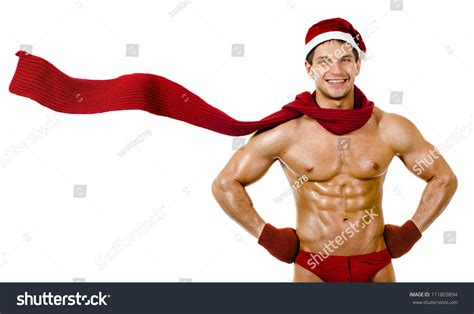 Very Muscular Bronzed Handsome Sexy Santa Stock Photo Shutterstock