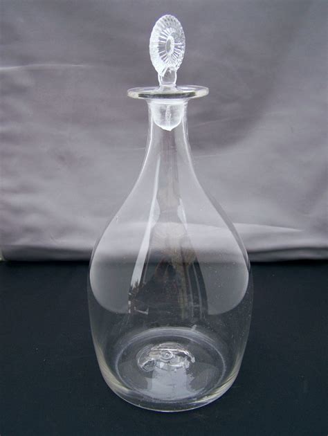 Antique Clear Glass Hand Blown Decanter With Cut Glass Bullseye Stopper Collectors Weekly