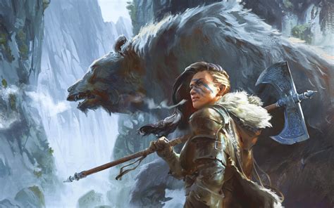 Bear Fantasy Women Warrior Wallpaper Fantasy Warrior Woman