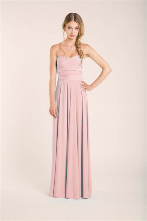 Rose Quartz Infinity Dress Long Rose Quartz Bridesmaids Dress Blush