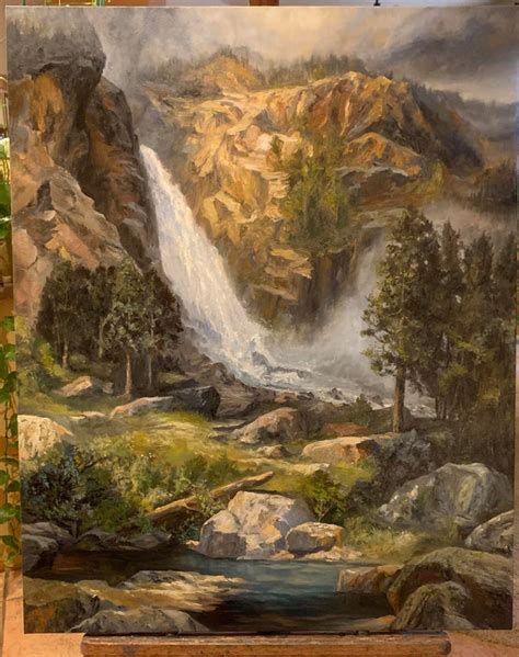 Just Finished This Master Study Of Cascade Falls By Thomas Moran Oil On 24 X 30 Canvas