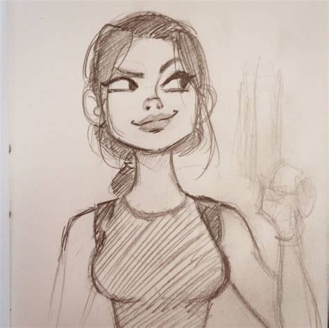 A Thumbnail Tease Of A Piece To Come 🙂 Sketch Tombraider Laracroft