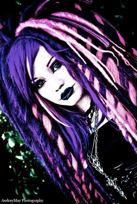 Purple Hair Cyber Goth Girl Gothic Photography Cybergoth Goth