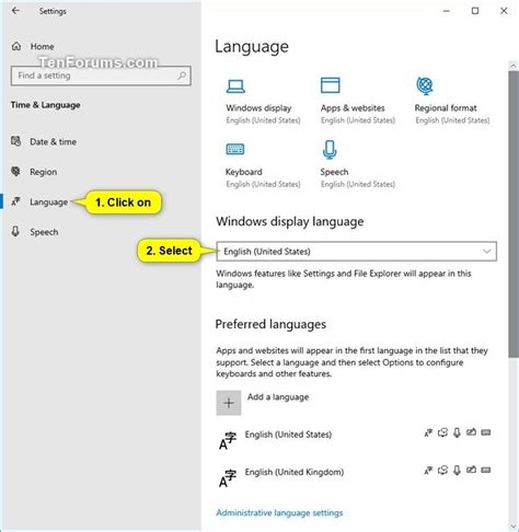 Manage the input and display language settings in windows 10 | windows support. Change Display Language in Windows 10 | Tutorials