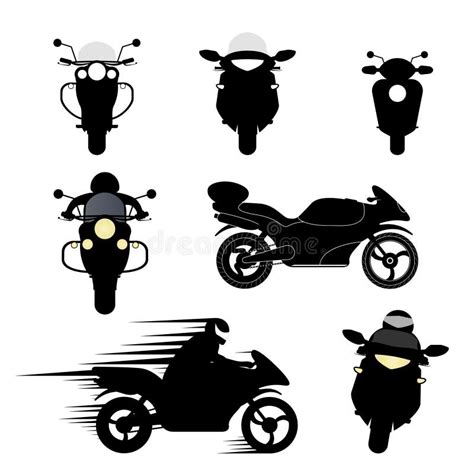 Silhouettes Of Motorcycles Stock Vector Illustration Of Exhaust 53519781