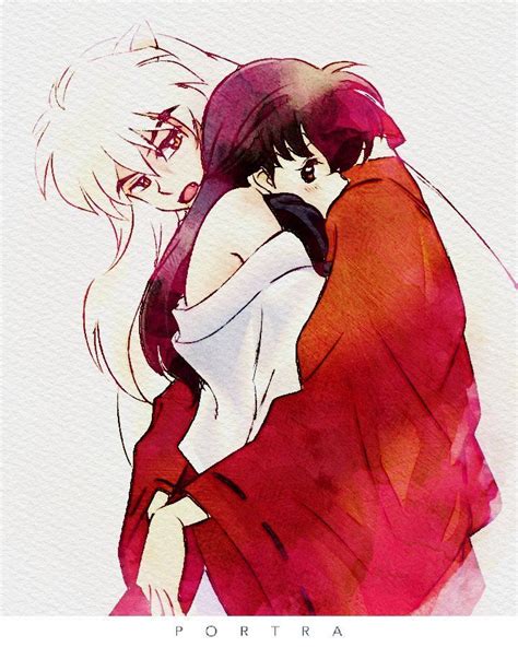 Inuyasha And Kagomes Romantic Moment Of Their Embrace Kagome And
