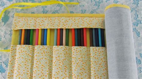 Diy Roll Up Pencil Case No Sew Youtube