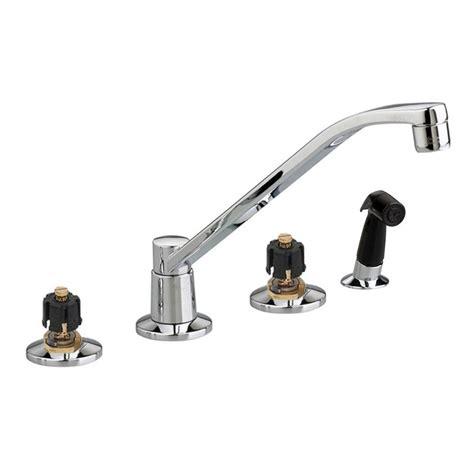 I like to remove the handle by loosening the setscrew that is accessed through a hole in the rear of the faucet. American Standard Amarilis Heritage Standard Kitchen ...