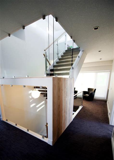 Straight Staircases Wood Glass Metal Artistic Stairs