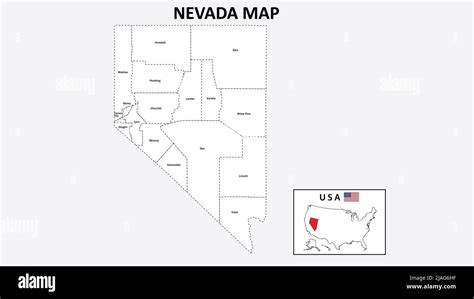 Mapa Nevada Mapa Del Estado Y Del Distrito De Nevada Mapa