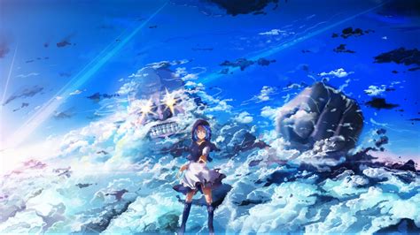 Wallpaper Anime Girls Touhou Earth Blue Screenshot Computer