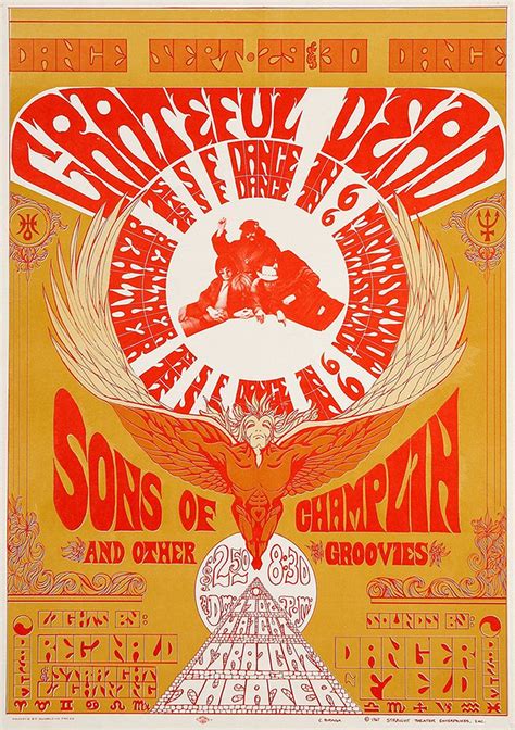 Grateful Dead 1967 San Francisco Music Concert Posters Psychedelic
