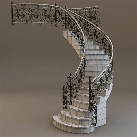 Classical Staircase 3d Model Cgtrader