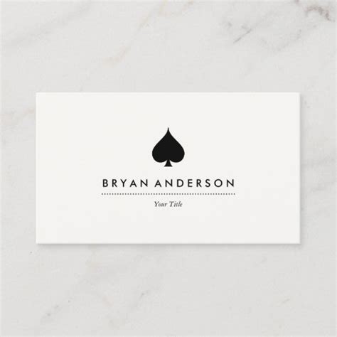 Black Spade Symbol Business Card