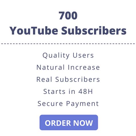 Buy 700 Youtube Subscribers