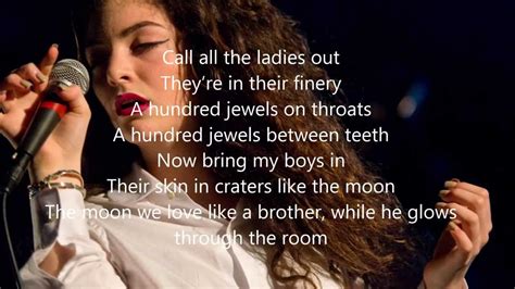 Lorde - Team (Lyrics) - YouTube