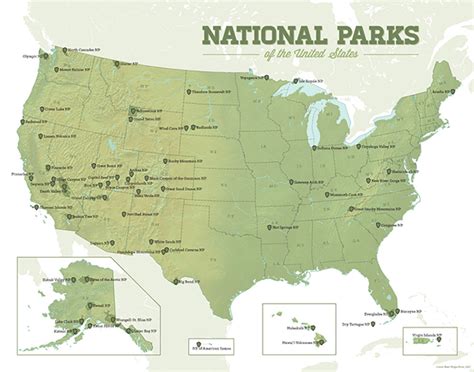 us national parks map 11x14 print best maps ever national park maps images and photos finder