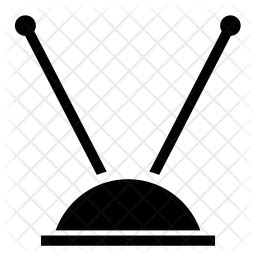 Tv antenna Icon of Glyph style - Available in SVG, PNG, EPS, AI & Icon png image