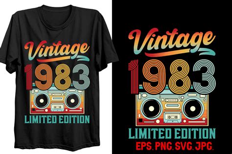 vintage 1983 limited edition graphic by bulkshirt · creative fabrica