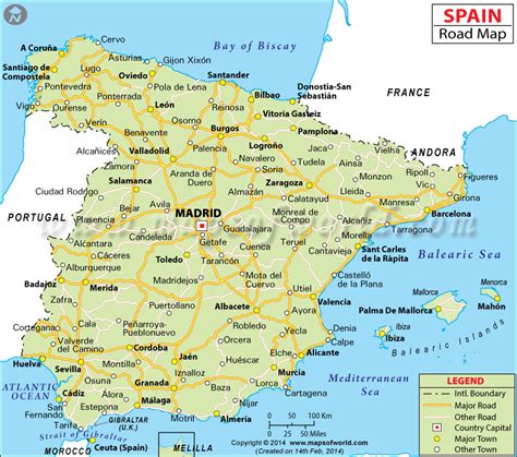 Printable Map Of Spain Printable Map Of The United States