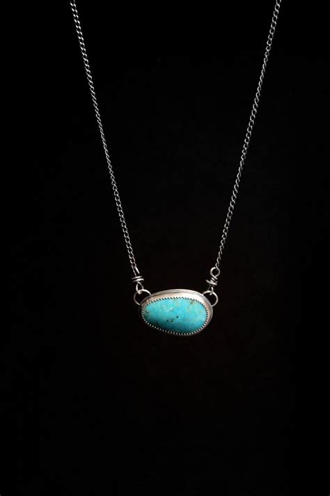 Ready To Ship Kingman Turquoise Sterling Silver Necklace Gugma