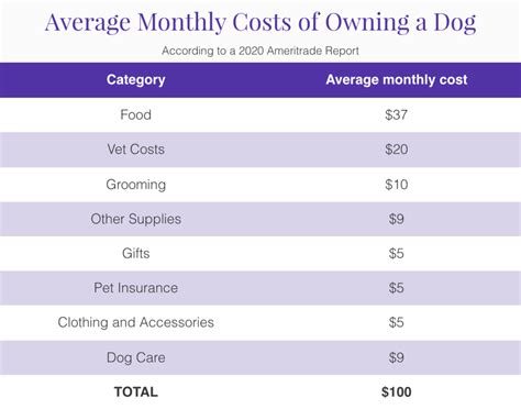 What Is The Average Monthly Cost Of Owning A Dog Puppylists