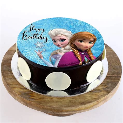 The Frozen Chocolate Photo Cake Half Kg Vegicake
