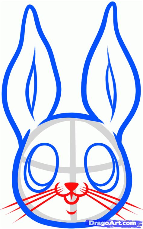 Bunny easter drawing face simple drawings easy rabbit draw cartoon sketch pj masks bunnies cute. How to Draw an Easter Bunny Face, Step by Step, Easter, Seasonal, FREE Online Drawing Tutorial ...