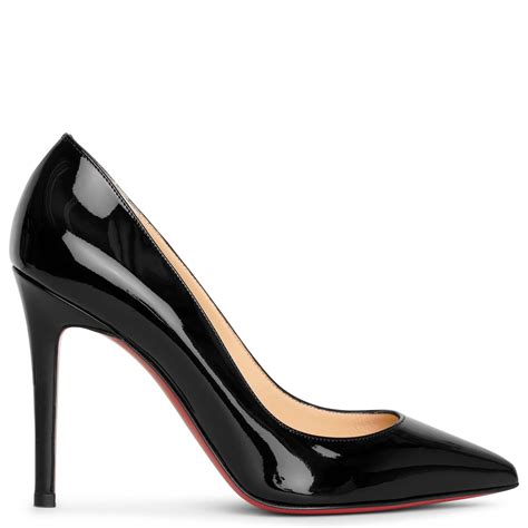 Christian Louboutin Pigalle 100 Patent Black Leather Pumps Lyst