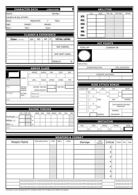 Game Of Thrones Rpg Character Sheet Form Fillable Printable Forms
