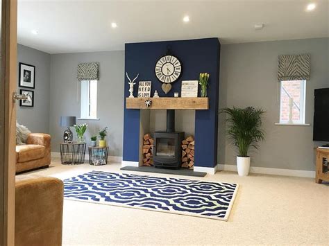 Sapphire Blue Dulux And Chic Shadow Home Living Room Cosy Living