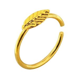 Que votre piercing nez soit à la narine ou au septum, nous avons le bijou de piercing qu'il vous faut. Piercing Nez Anneau Très Fin Argent 925 Plaqué Doré Feuille