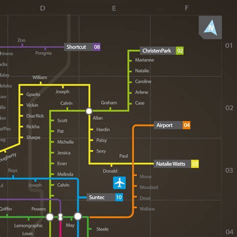Information Graphic Neon Subway Map By Lemongraphic Via Behance
