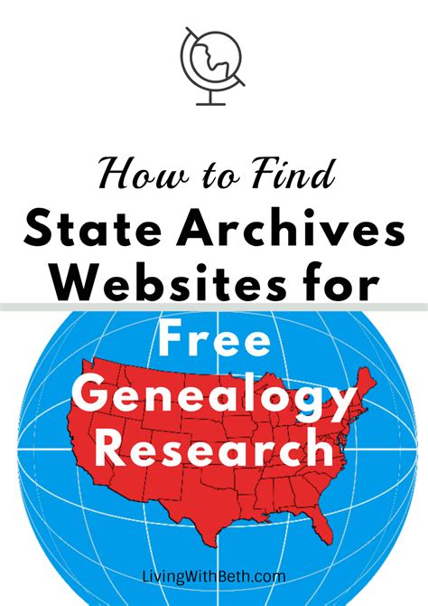 How To Find State Archives Websites For Free Genealogy Research