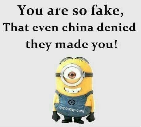 This is how my boy friend took care of me when i got blacked out lol. #Funny #Minion #Quotes About Fakes vs. China | Funny ...