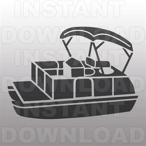 Pontoon Boat SVG File Boat SVG File Vector Clip Art For Etsy India