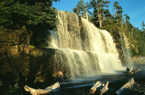 Tsusiat Falls On West Coast Trail Western Vancouver Island Bc