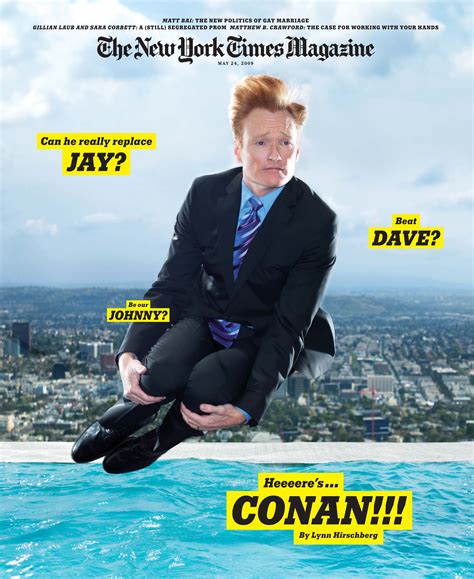 The New York Times Magazine: Conan O'Brian | New york times magazine, Magazine cover, Magazine 