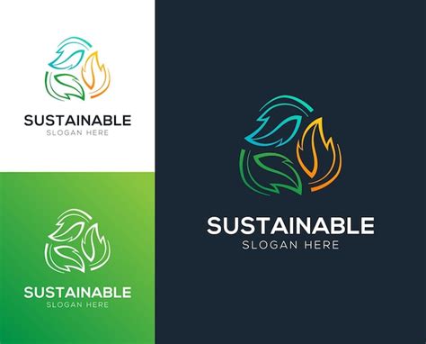 Premium Vector Sustainable Recycle Environmental Logo Design Vector