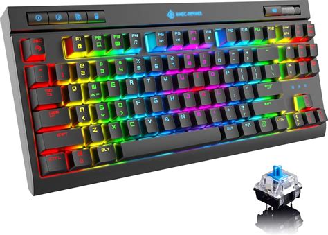 Hoopond Gaming Keyboard 18 Chroma Rgb Led Backlit Blue Switches Wired