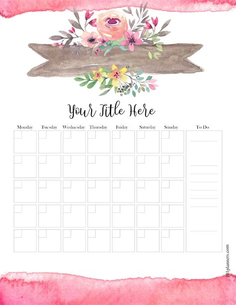 Printable Blank Daily Schedule Template Free Printable Blank Calendar