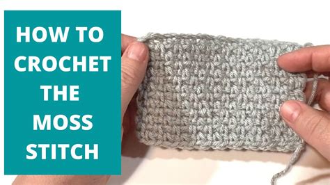 How To Crochet The Moss Stitch Quick And Easy Beginner Tutorial Youtube