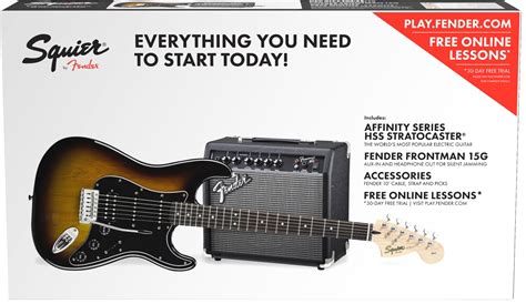 Fender Squier Affinity Series Stratocaster HSS Electric Guitar Pack