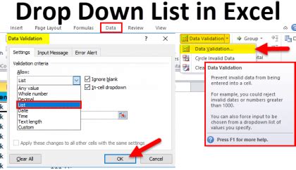 To remove, go to data > data validation > settings > clear all. Drop Down List in Excel (Examples) | How to Create Drop ...