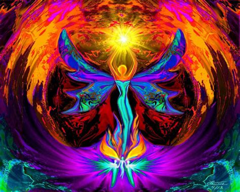 Reiki Angel Art Chakra Healing Energy Art Print Primal Painter