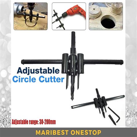30 200mm Dual Blade Adjustable Circle Cutter Gasket Cutter Kit Metal